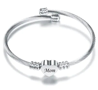Stainless Steel Braided Mother’s Day Bracelets for Mom